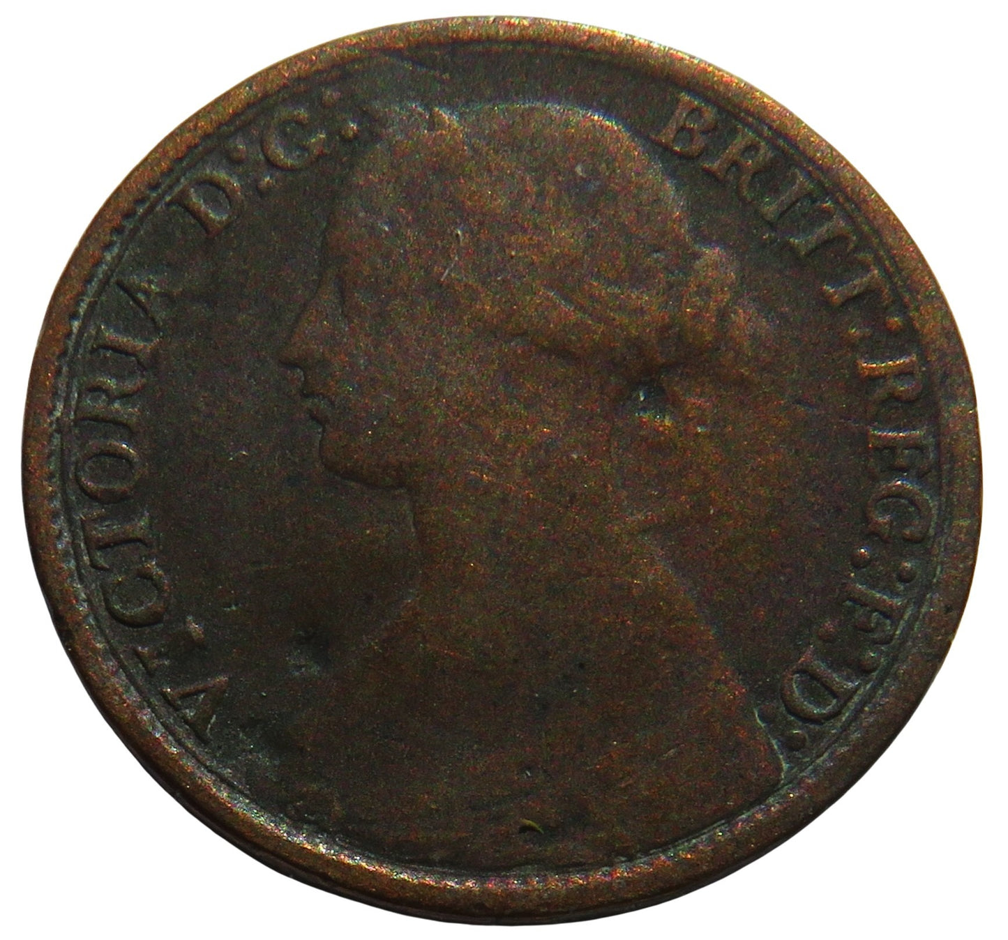 1866 Queen Victoria Farthing Coin - Great Britain