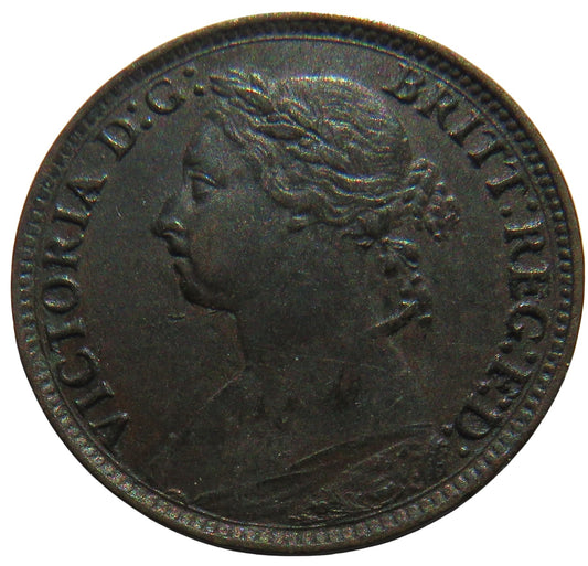 1884 Queen Victoria Farthing Coin - Great Britain