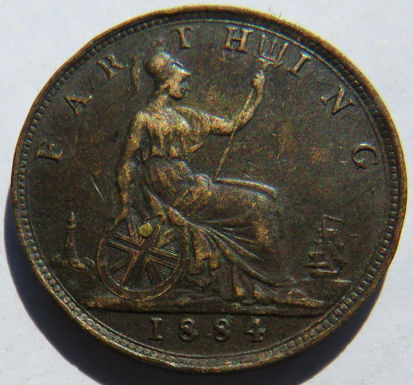 1884 Queen Victoria Farthing Coin - Great Britain
