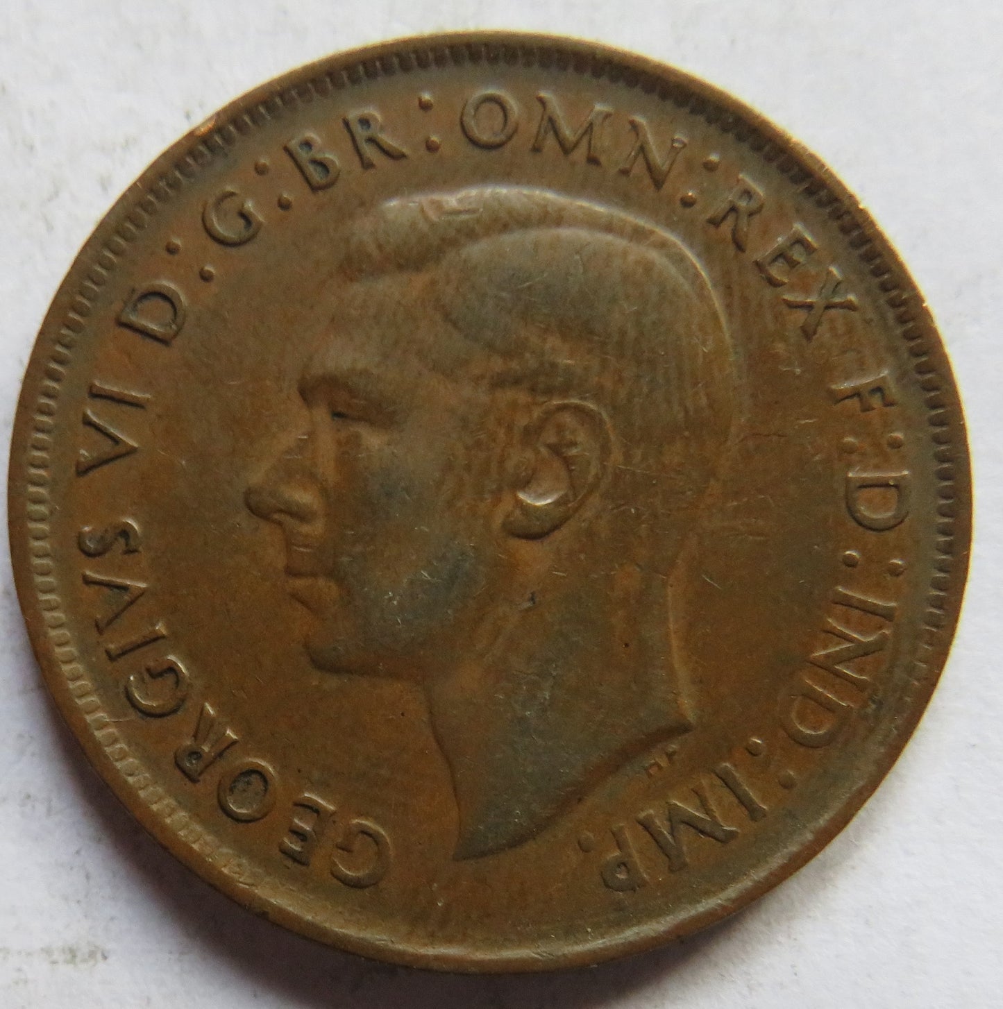 1947 King George VI Australia One Penny Coin