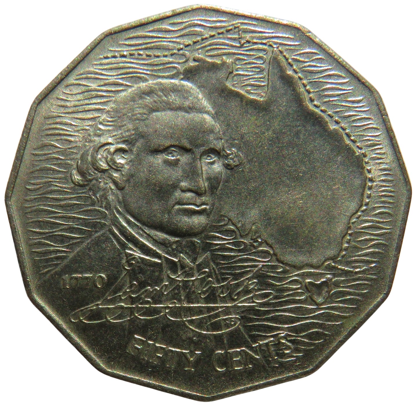 1970 Australia 50 Fifty Cents Coin