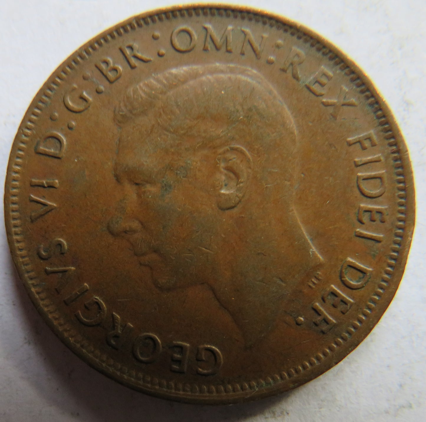 1952 King George VI Australia One Penny Coin