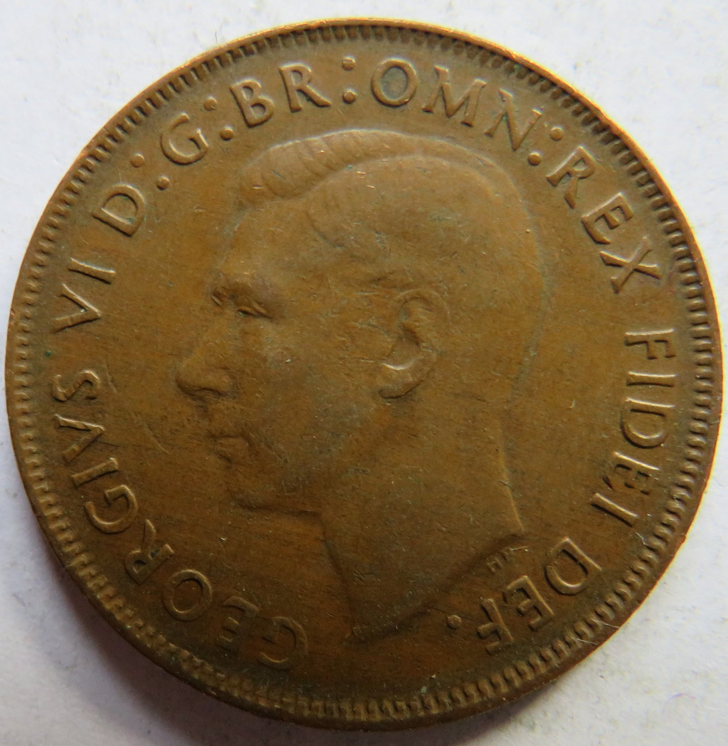 1951 King George VI Australia One Penny Coin