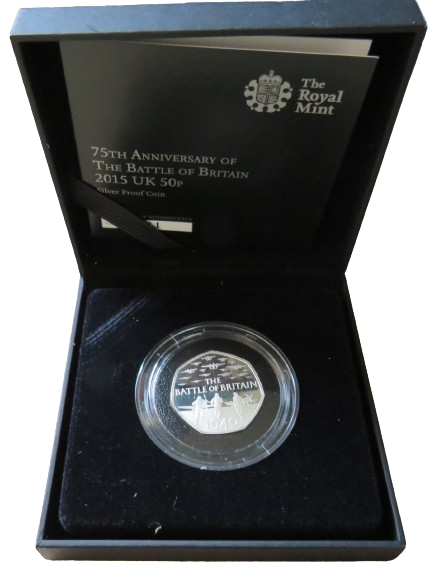 2015 75th Anniversary of The Battle of Britain UK Silver Proof 50p Coin