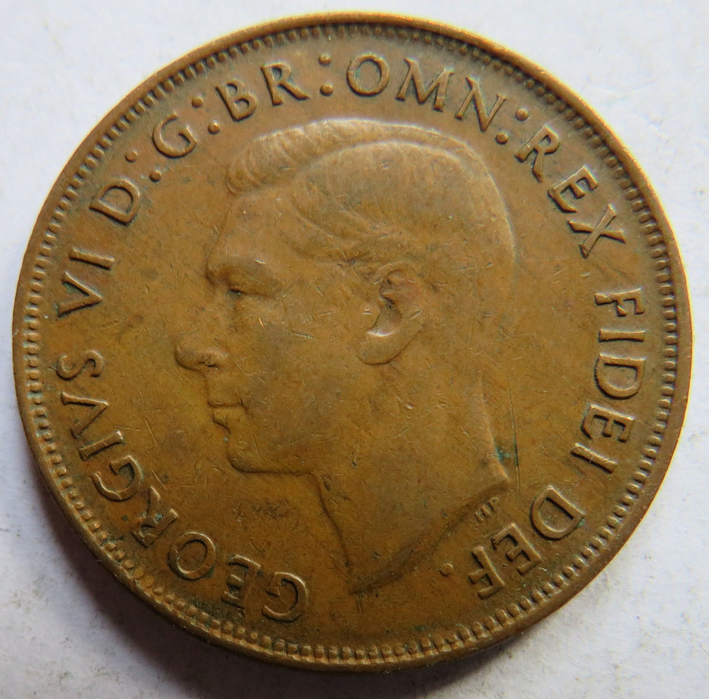 1951 King George VI Australia One Penny Coin