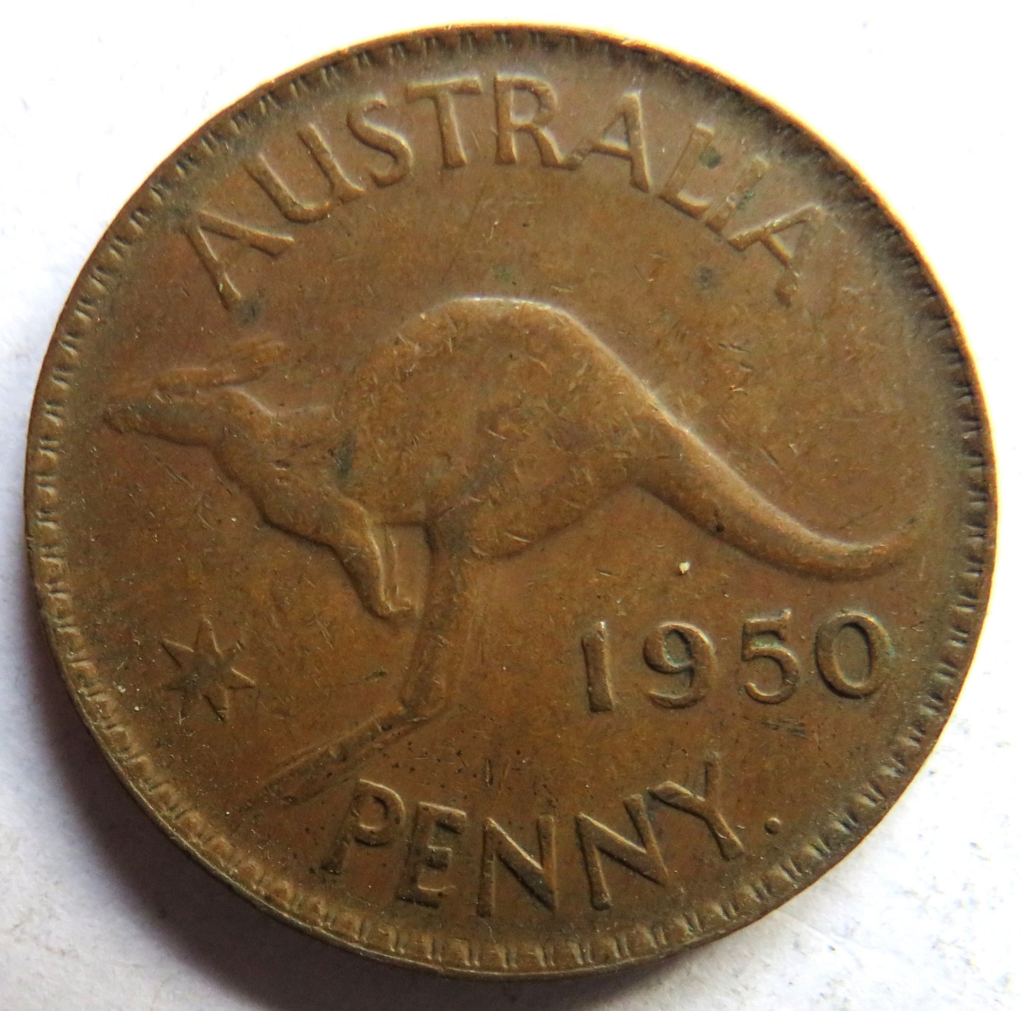 1950 King George VI Australia One Penny Coin