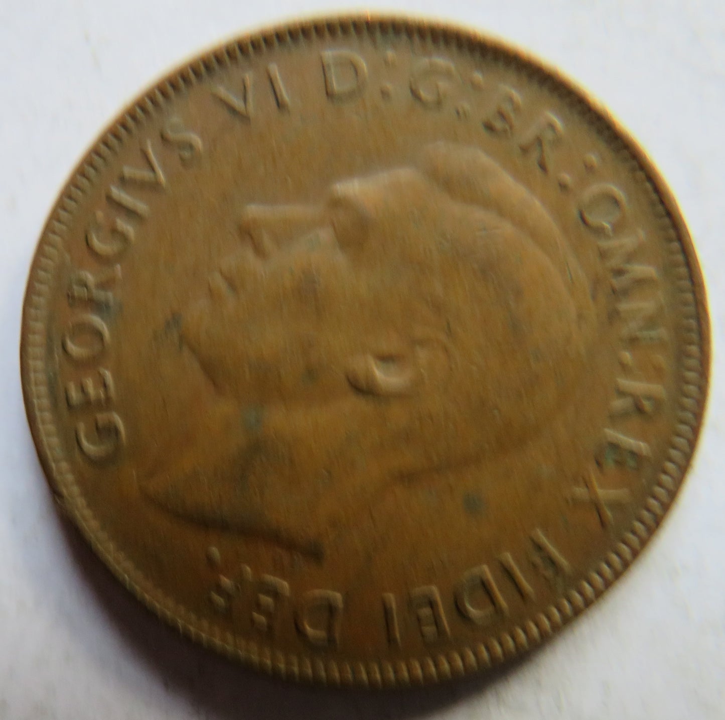 1950 King George VI Australia One Penny Coin