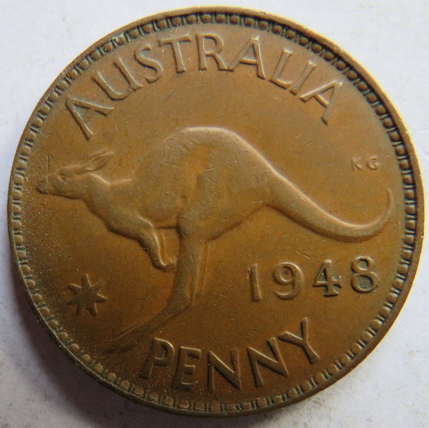 1948 King George VI Australia One Penny Coin