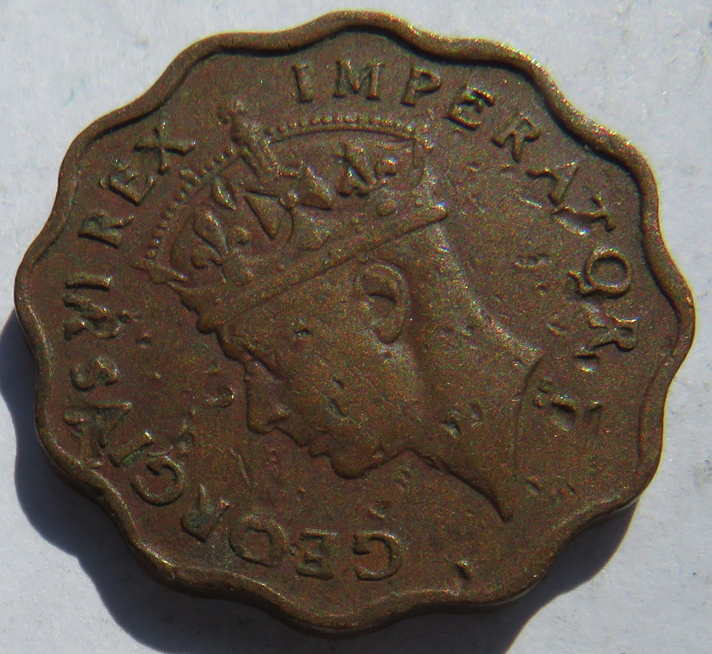 1944 King George VI Cyprus 1 Piastre Coin