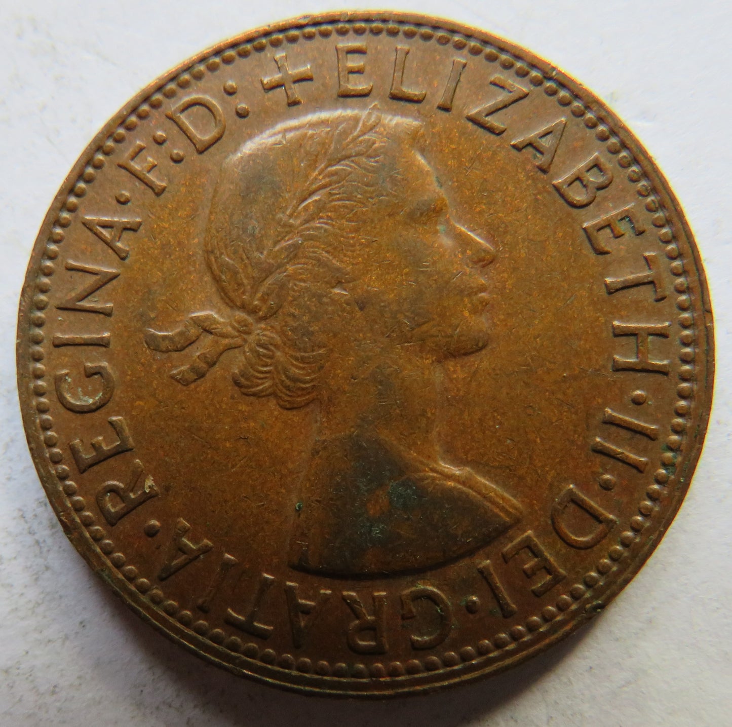 1964 Queen Elizabeth II Australia One Penny Coin