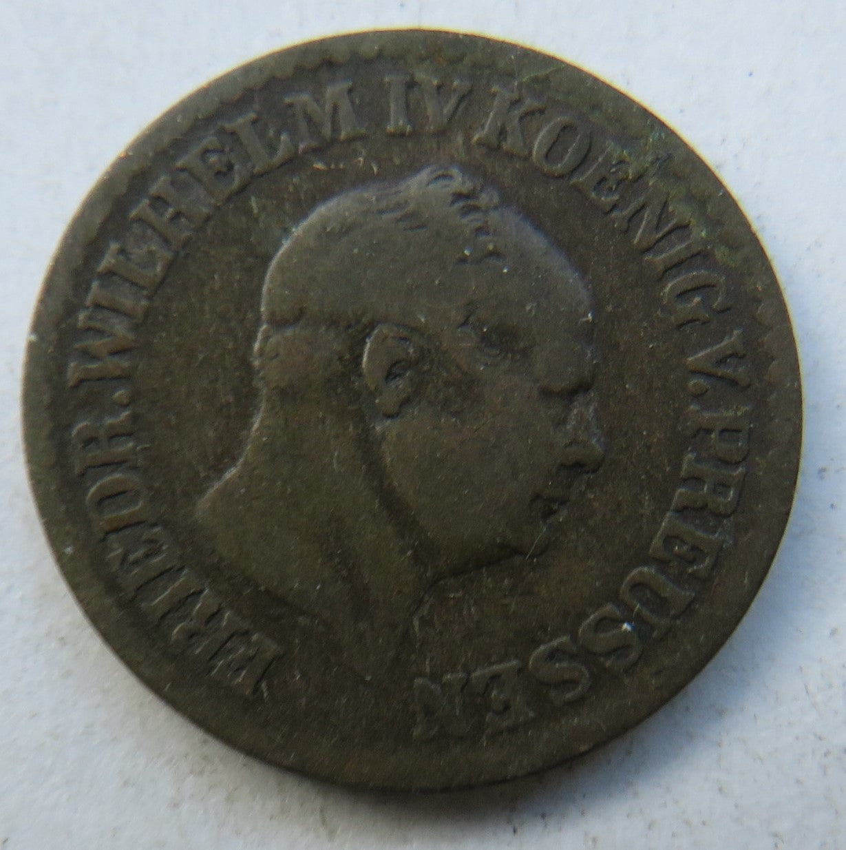 1854-A German States Prussia One Silber Groschen Coin
