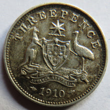 Load image into Gallery viewer, 1910 King Edward VII Silver Threepence Coin
