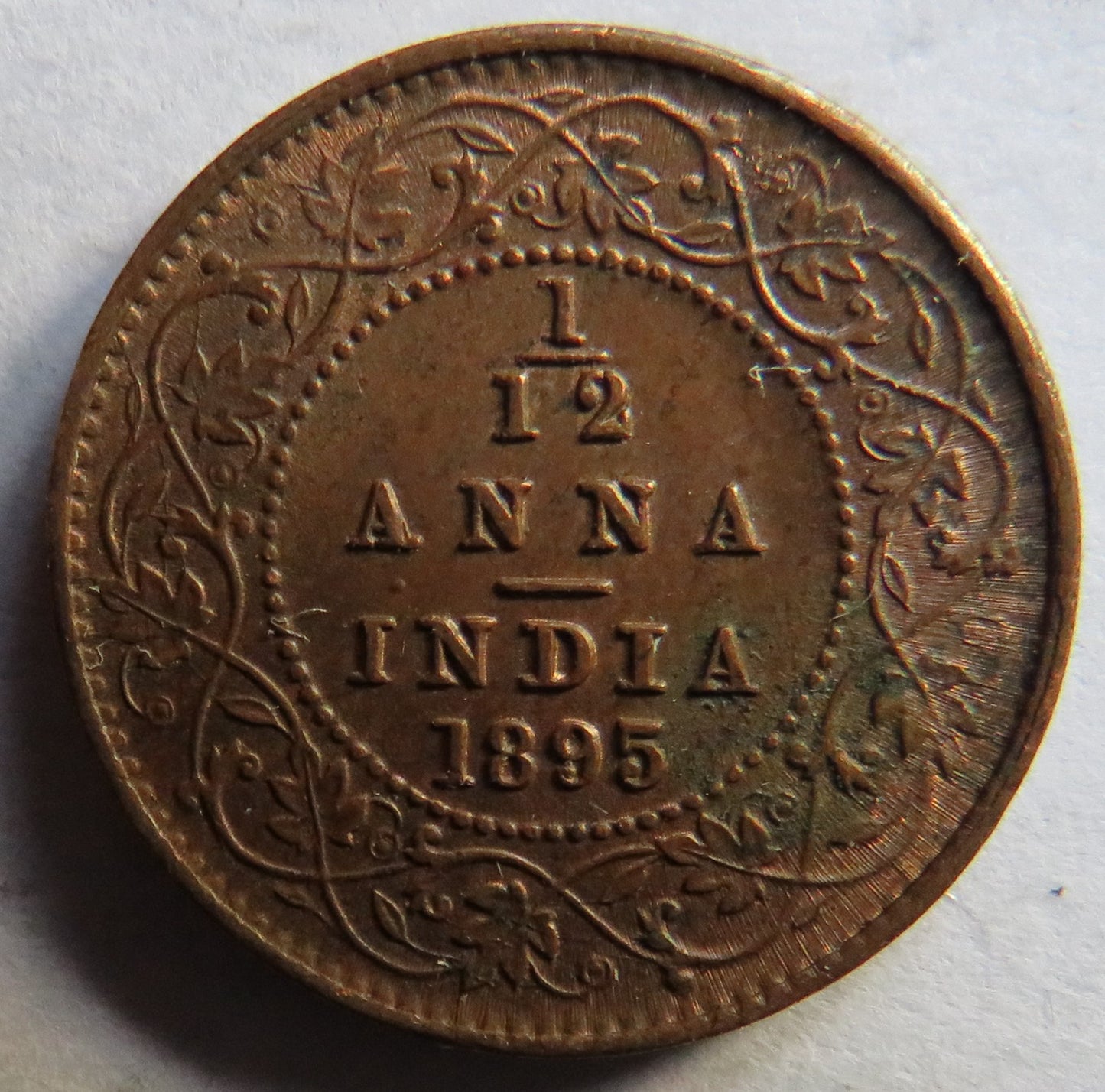 1895 Queen Victoria India 1/12th Anna Coin In Higher Grade