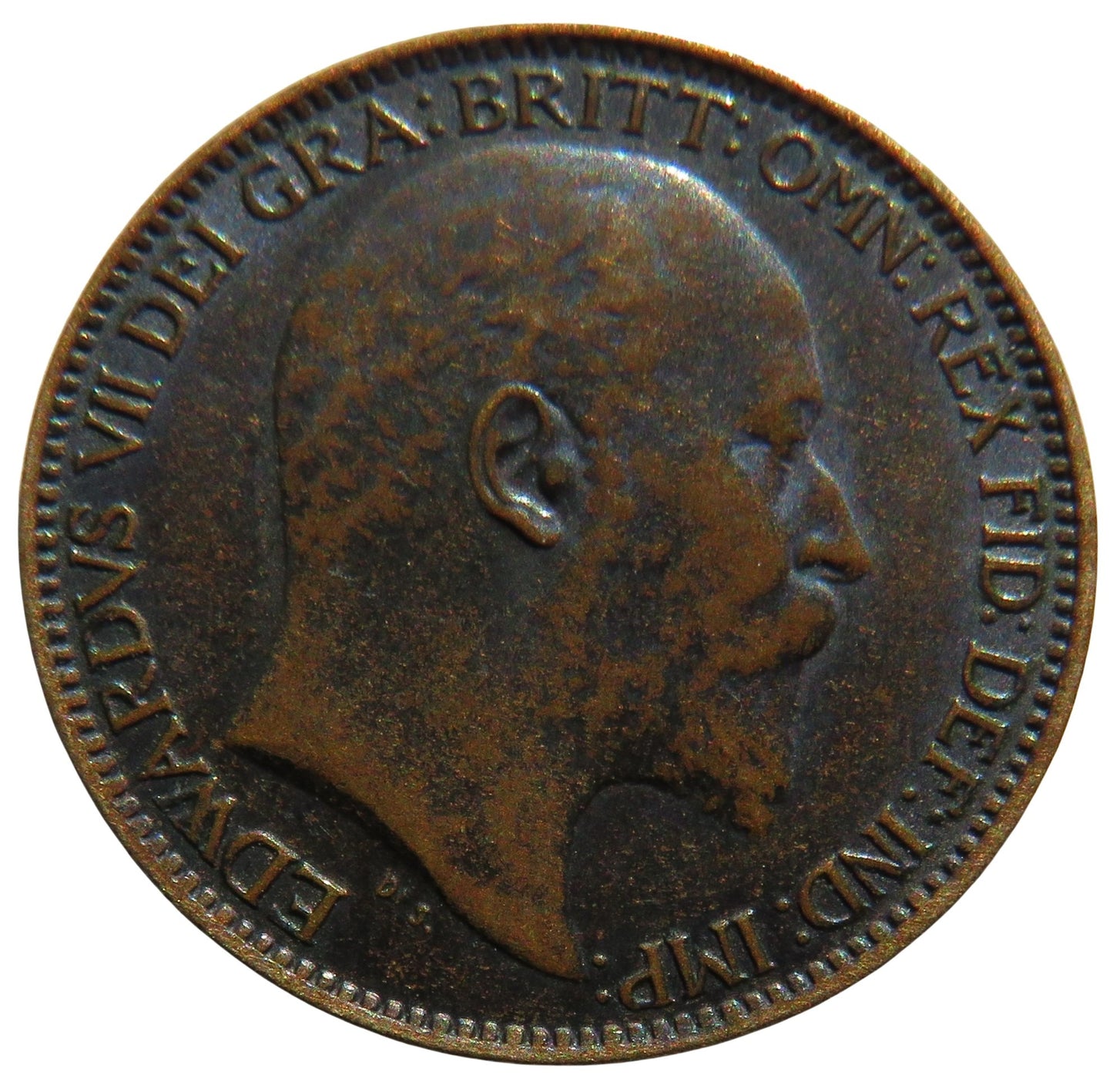1909 King Edward VII Farthing Coin In High Grade