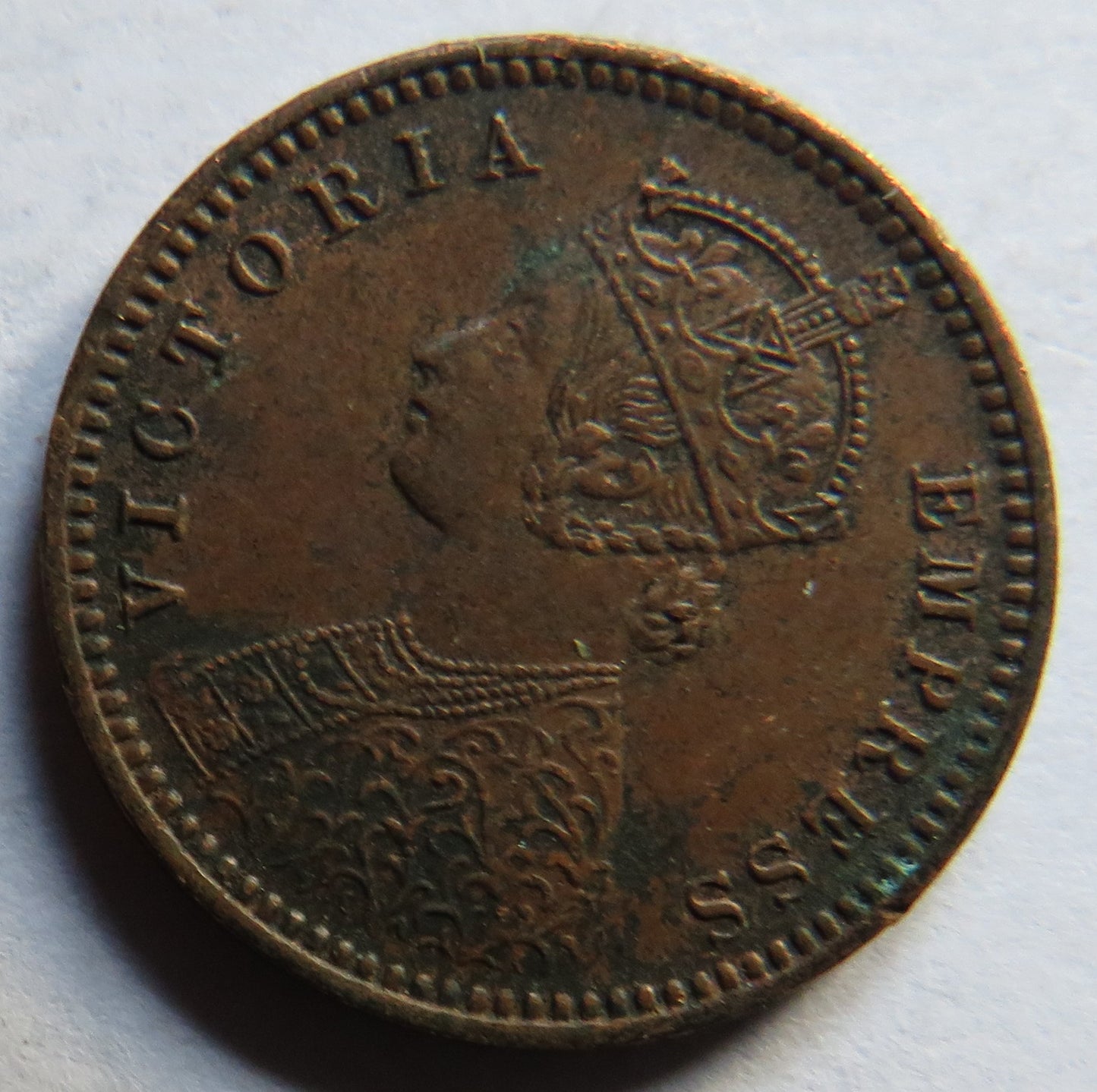 1897 Queen Victoria India 1/12th Anna Coin