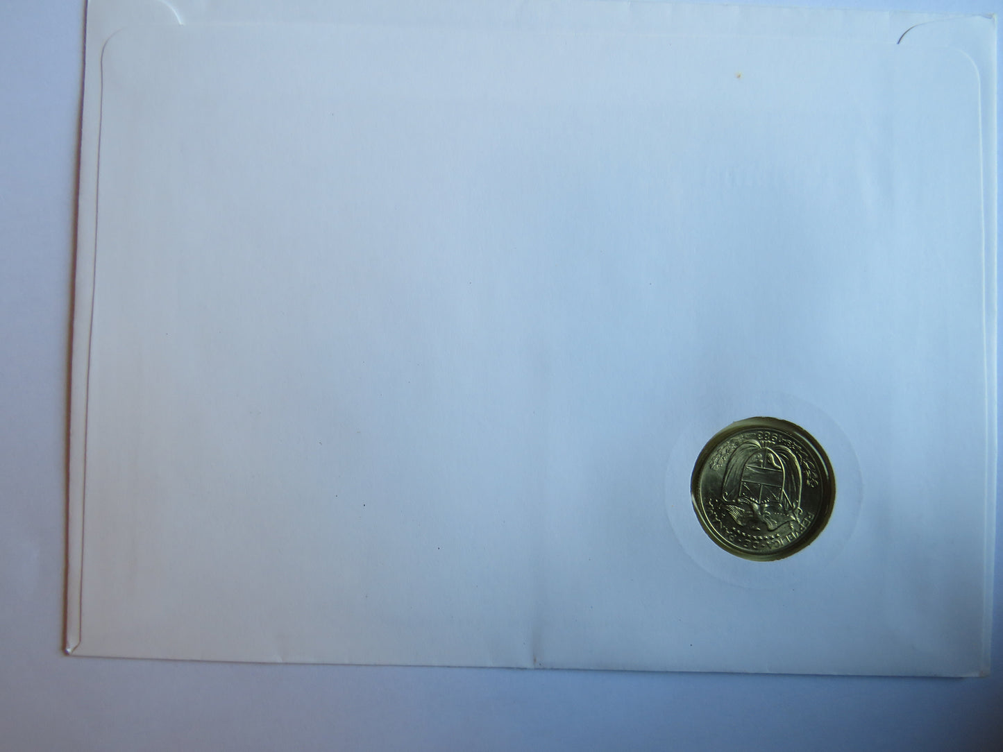 1985 Panama Commemorative Coin & Stamp Cover With 1983 Coin