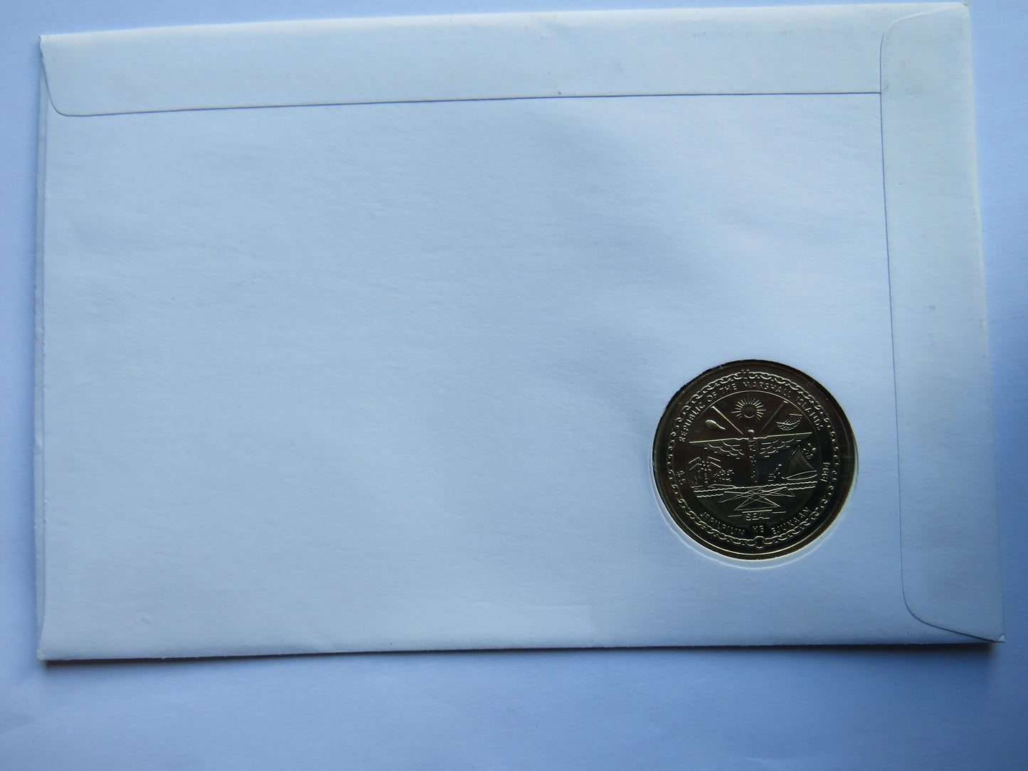 1994 Marshall Islands $5 Coin Cover Moon Landing 25th University