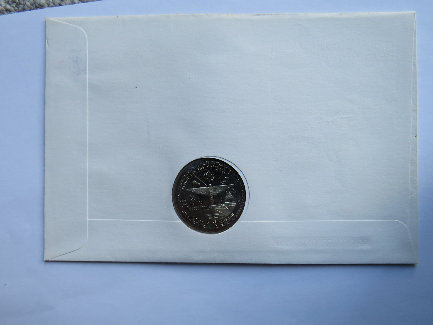 1989 Marshall Islands $5 Coin Cover First Man on The Moon 20th Anniversary