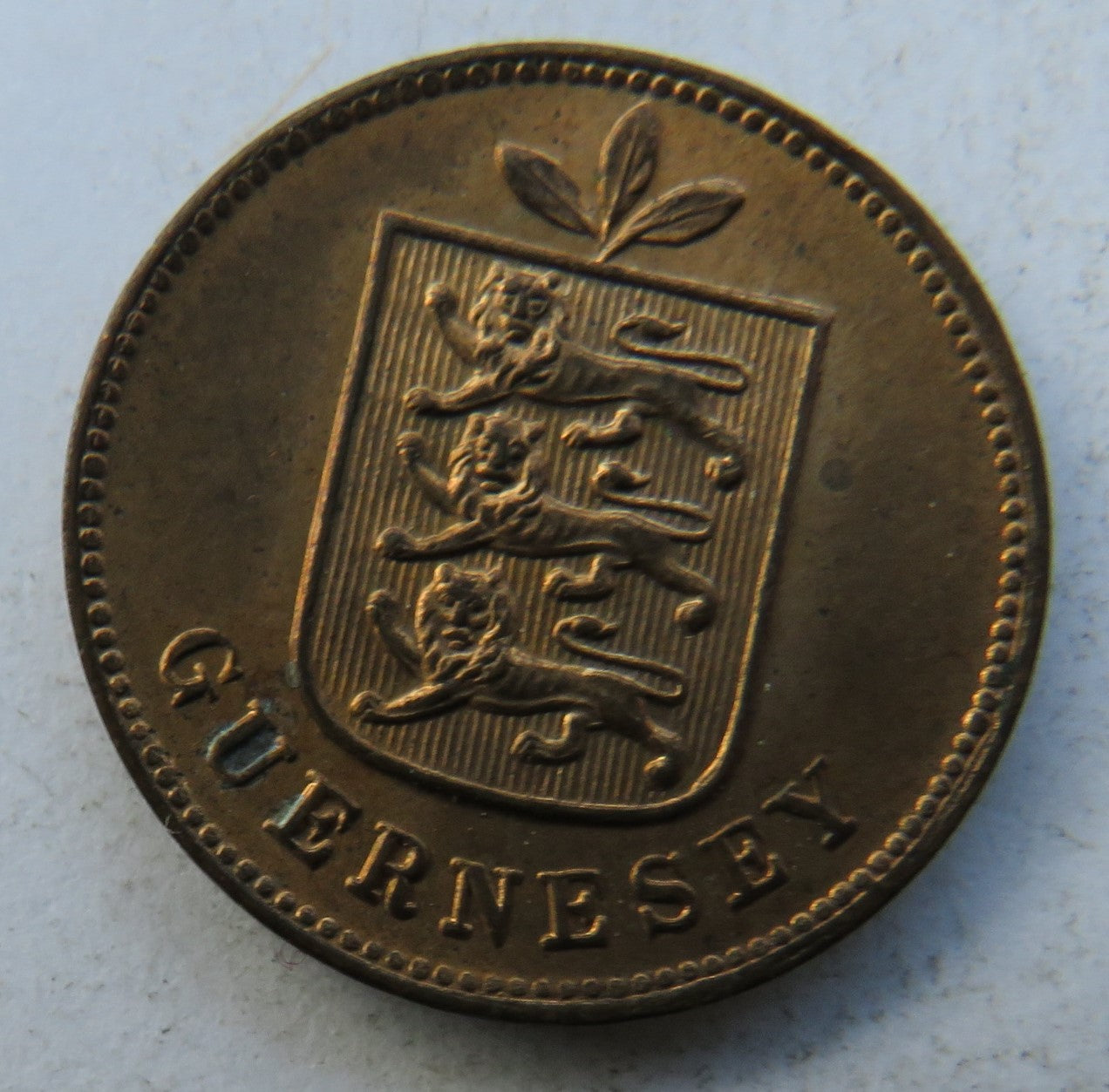 1899-H Guernsey One Double Coin In High Grade