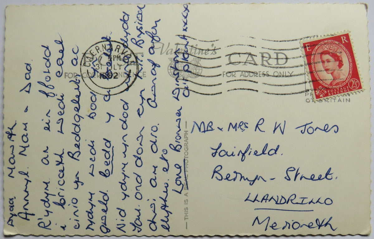 Vintage Postcard of Welsh Greetings from Beddgelert, incl. Snowdon and Views from Aberglaslyn Bridge