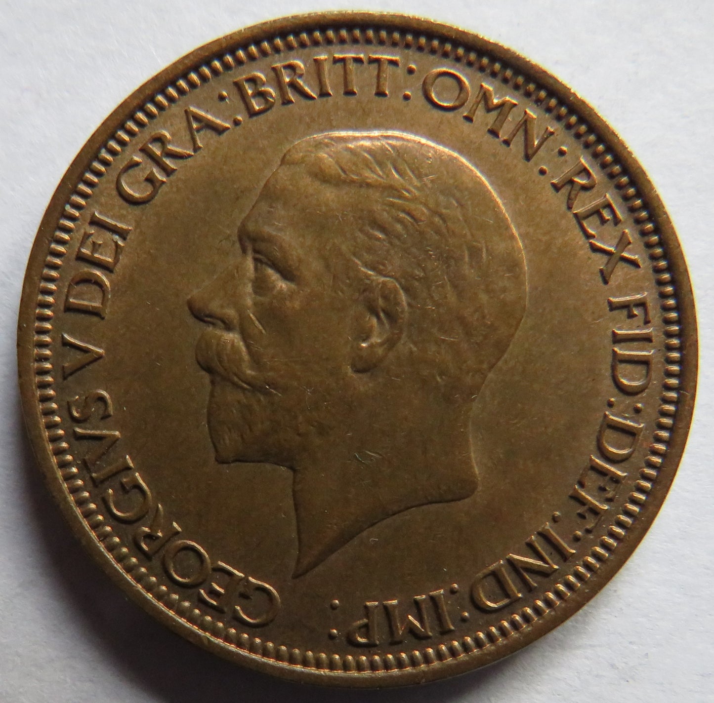 1936 King George V Halfpenny Coin In High Grade