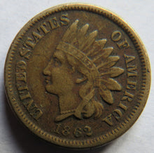 Load image into Gallery viewer, 1862 USA Indian Head One Cent Coin
