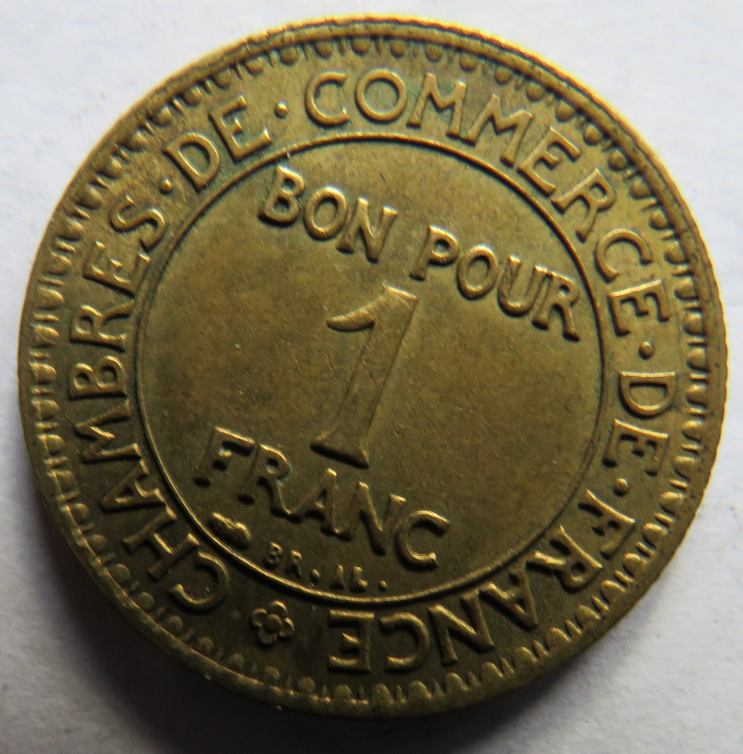 1927 France One Franc Coin Higher Grade