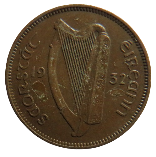 1932 Ireland Farthing Coin