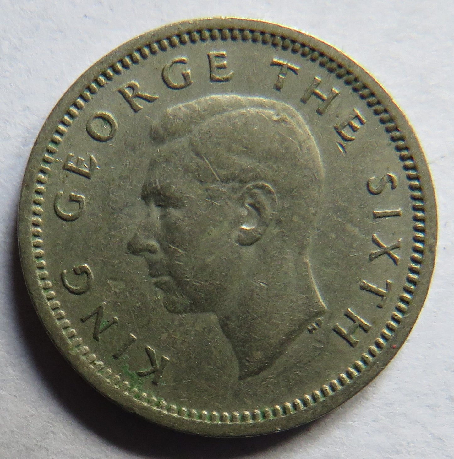 1951 King George VI New Zealand Threepence Coin