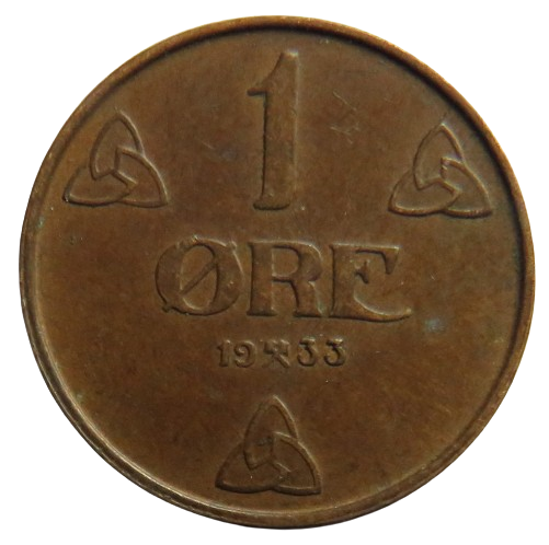 1933 Norway One Ore Coin