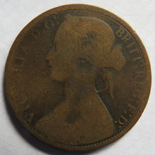 Load image into Gallery viewer, 1874 Queen Victoria Bun Head One Penny Coin - Great Britain

