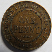 Load image into Gallery viewer, 1912-H King George V Australia One Penny Coin
