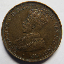 Load image into Gallery viewer, 1912-H King George V Australia One Penny Coin
