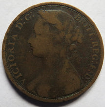 Load image into Gallery viewer, 1878 Queen Victoria Bun Head One Penny Coin - Great Britain
