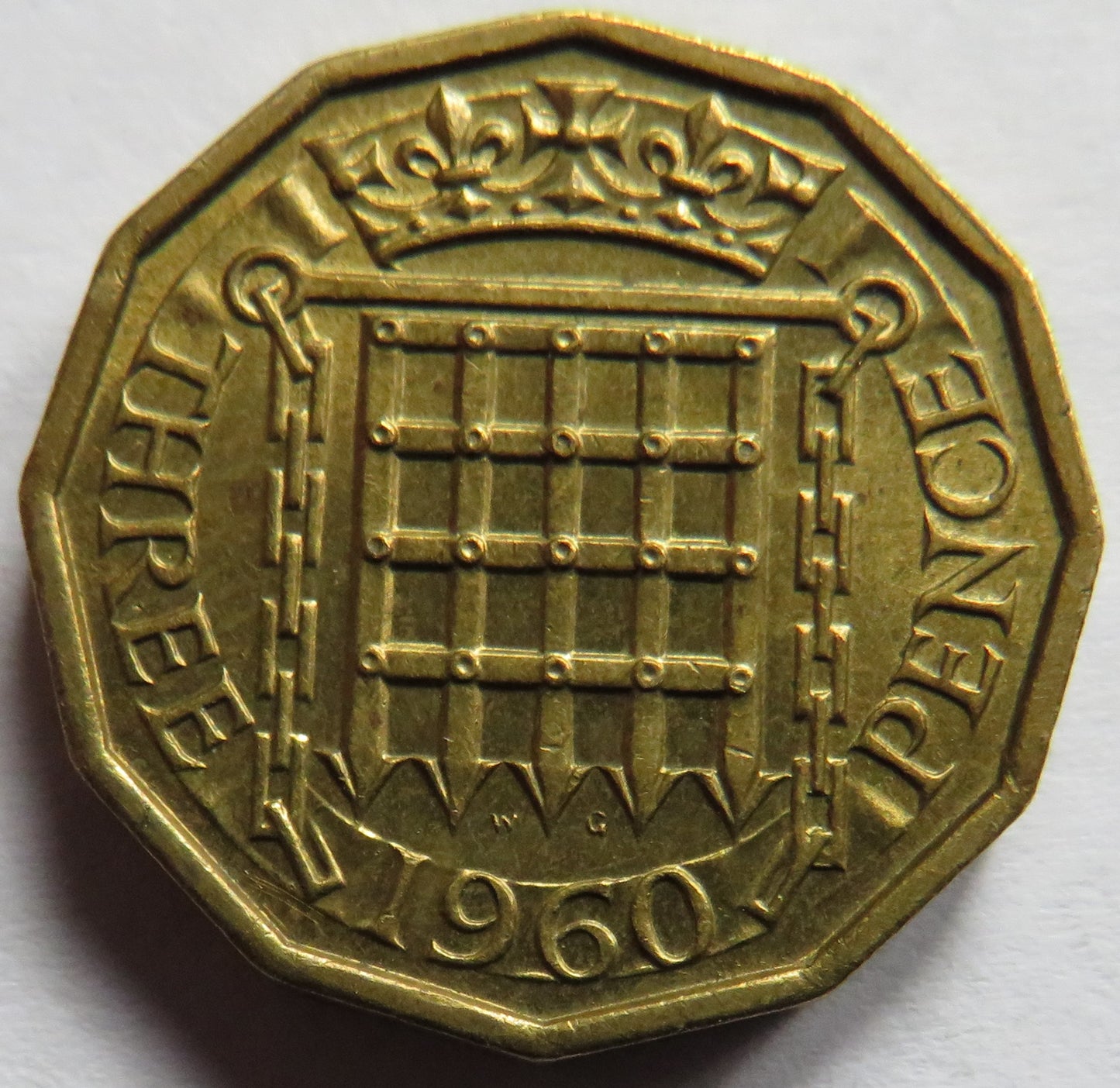 1960 Queen Elizabeth II Brass Threepence Coin In High Grade