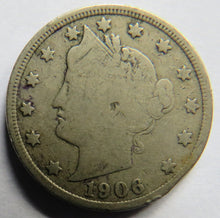 Load image into Gallery viewer, 1906 USA Liberty Head Nickel / 5 Cents Coin
