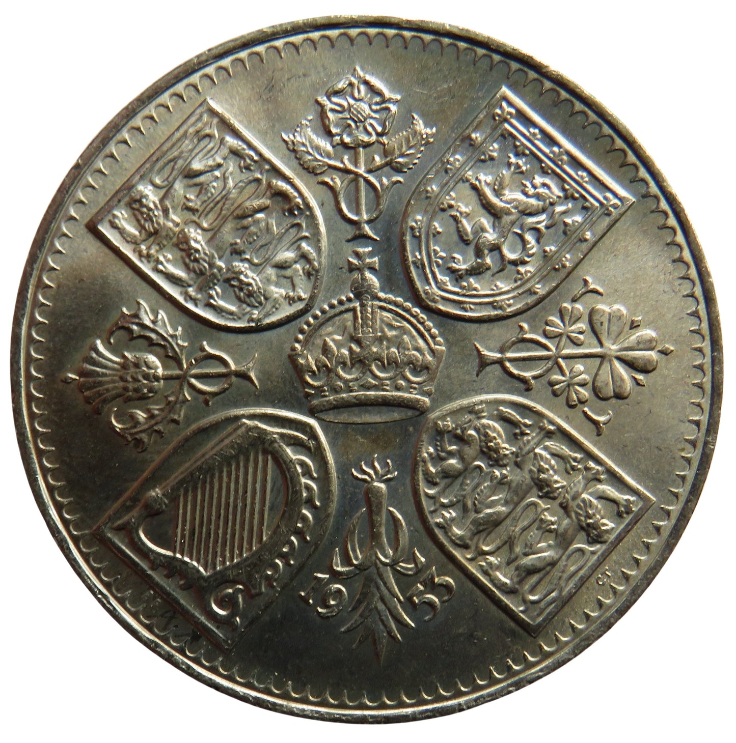 1953 Queen Elizabeth II Coronation Crown Coin