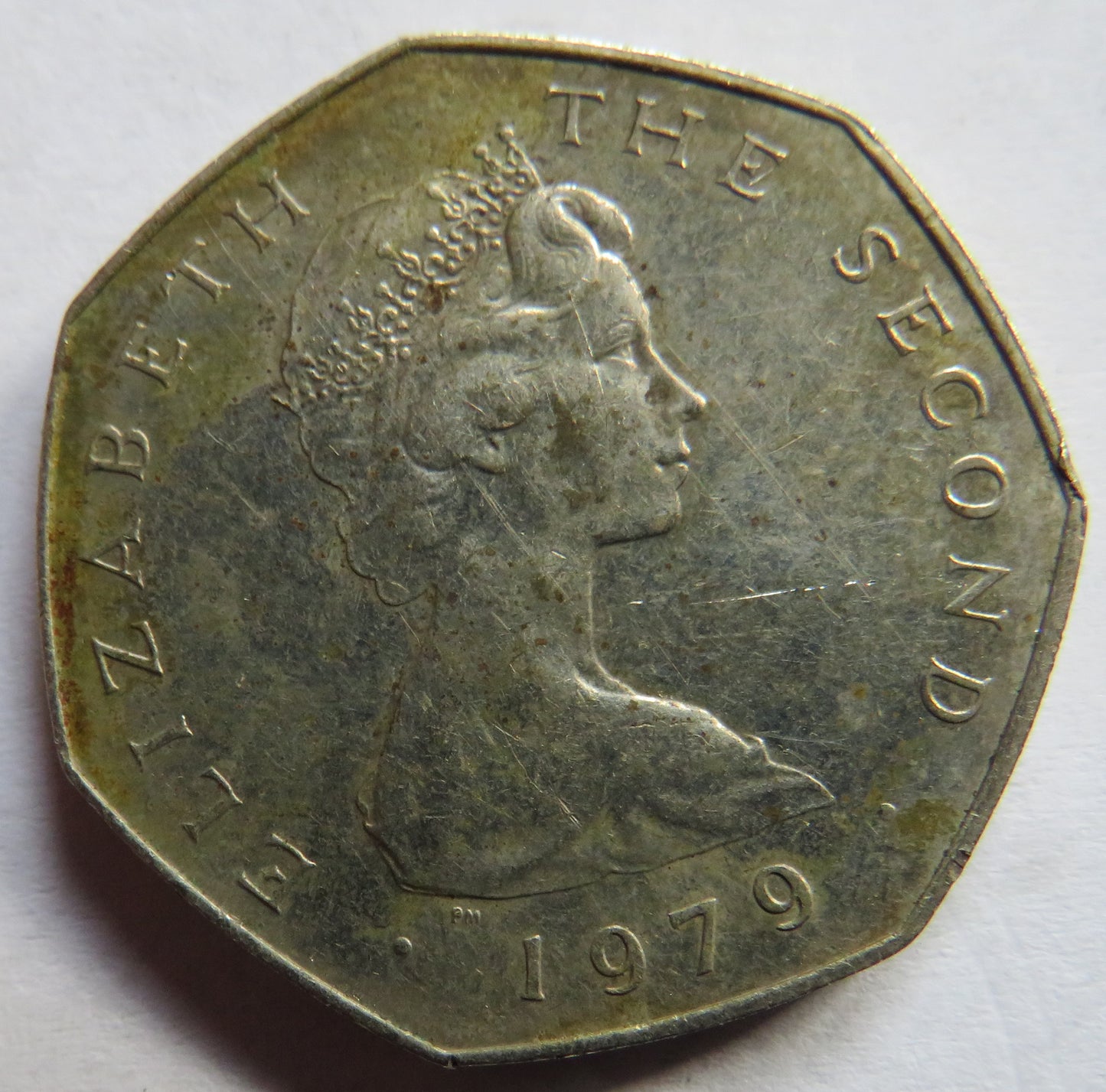 1979 Isle of Man 50p Fifty Pence Coin Viking Longboat