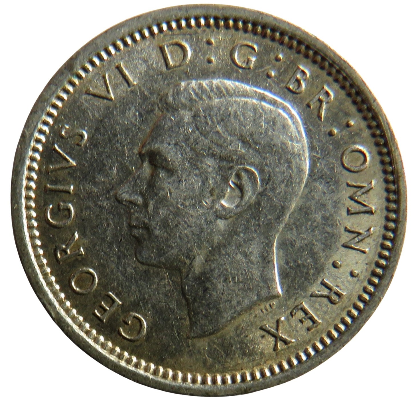1941 King George VI Silver Threepence Coin In Higher Grade