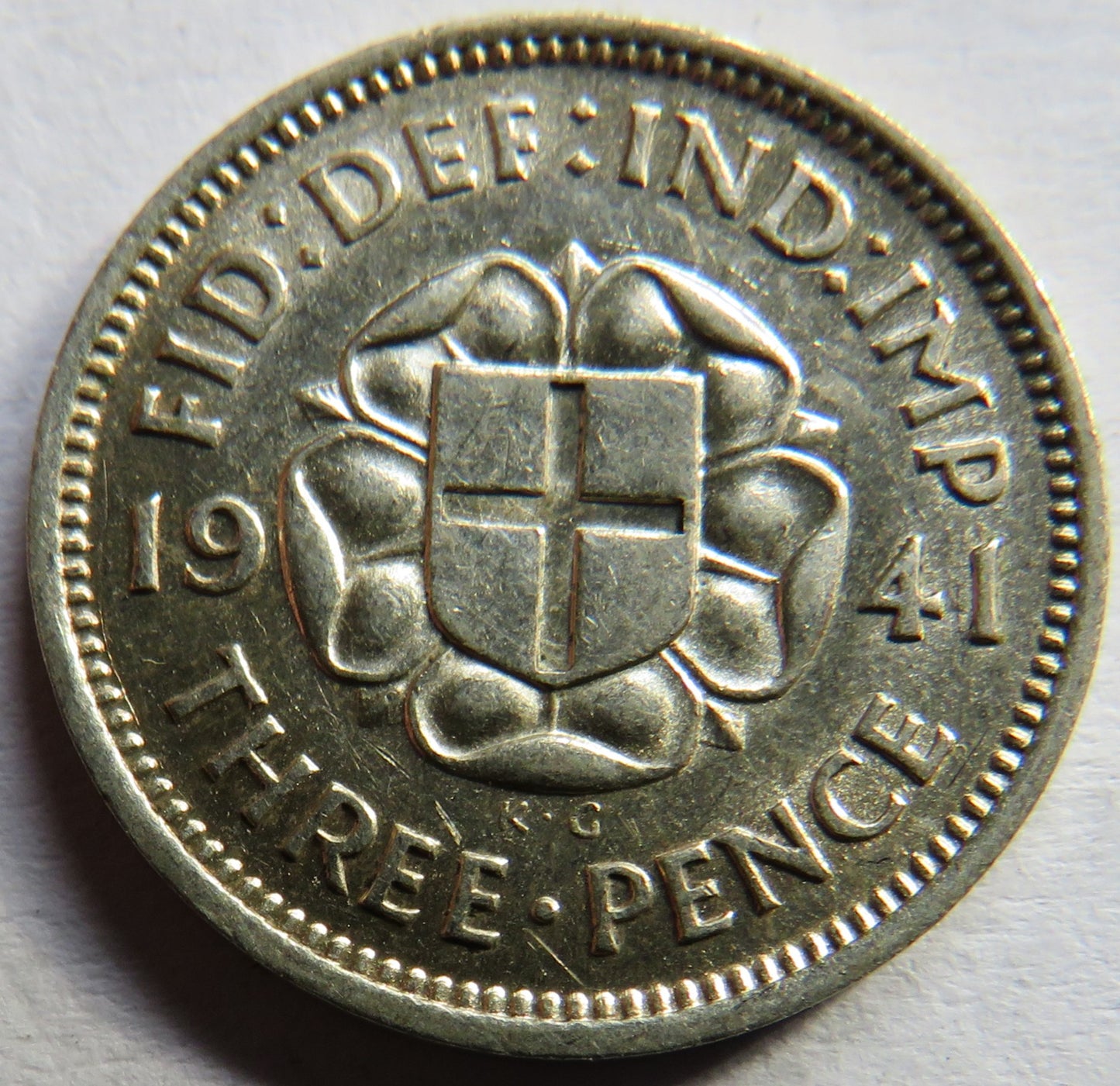 1941 King George VI Silver Threepence Coin In Higher Grade