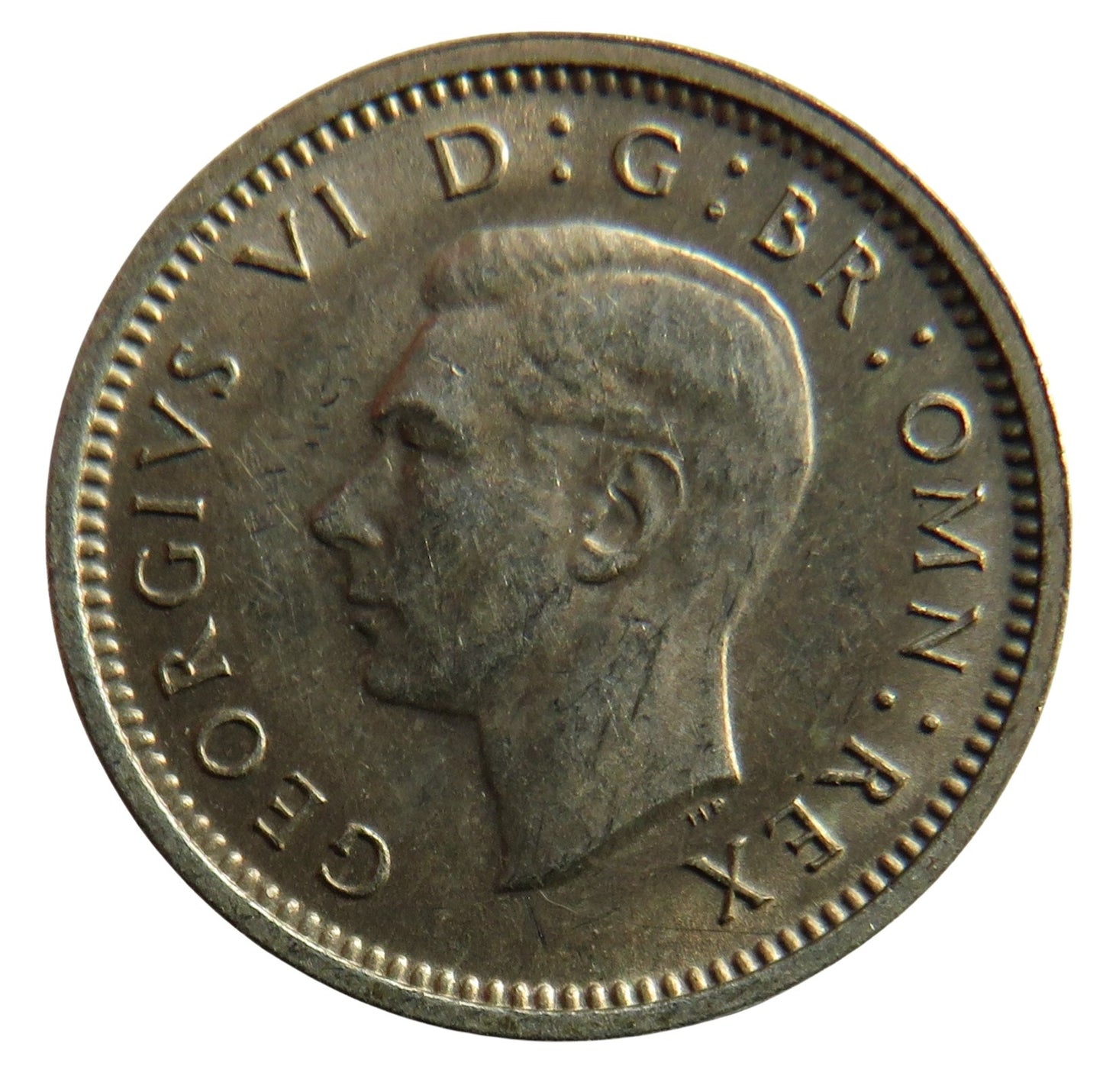 1937 King George VI Silver Threepence Coin In Higher Grade
