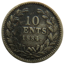 Load image into Gallery viewer, 1884 Netherlands Silver 10 Cents Coin
