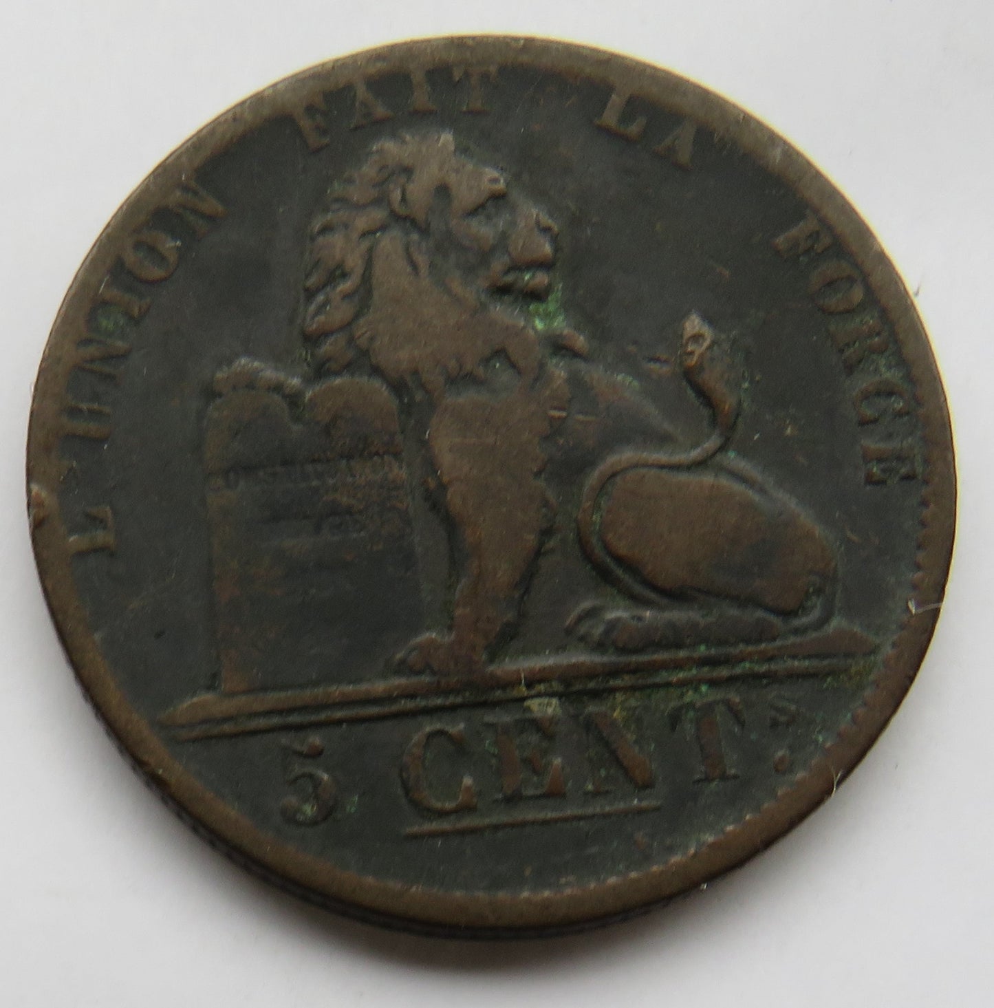 1848 Belgium 5 Centimes Coin