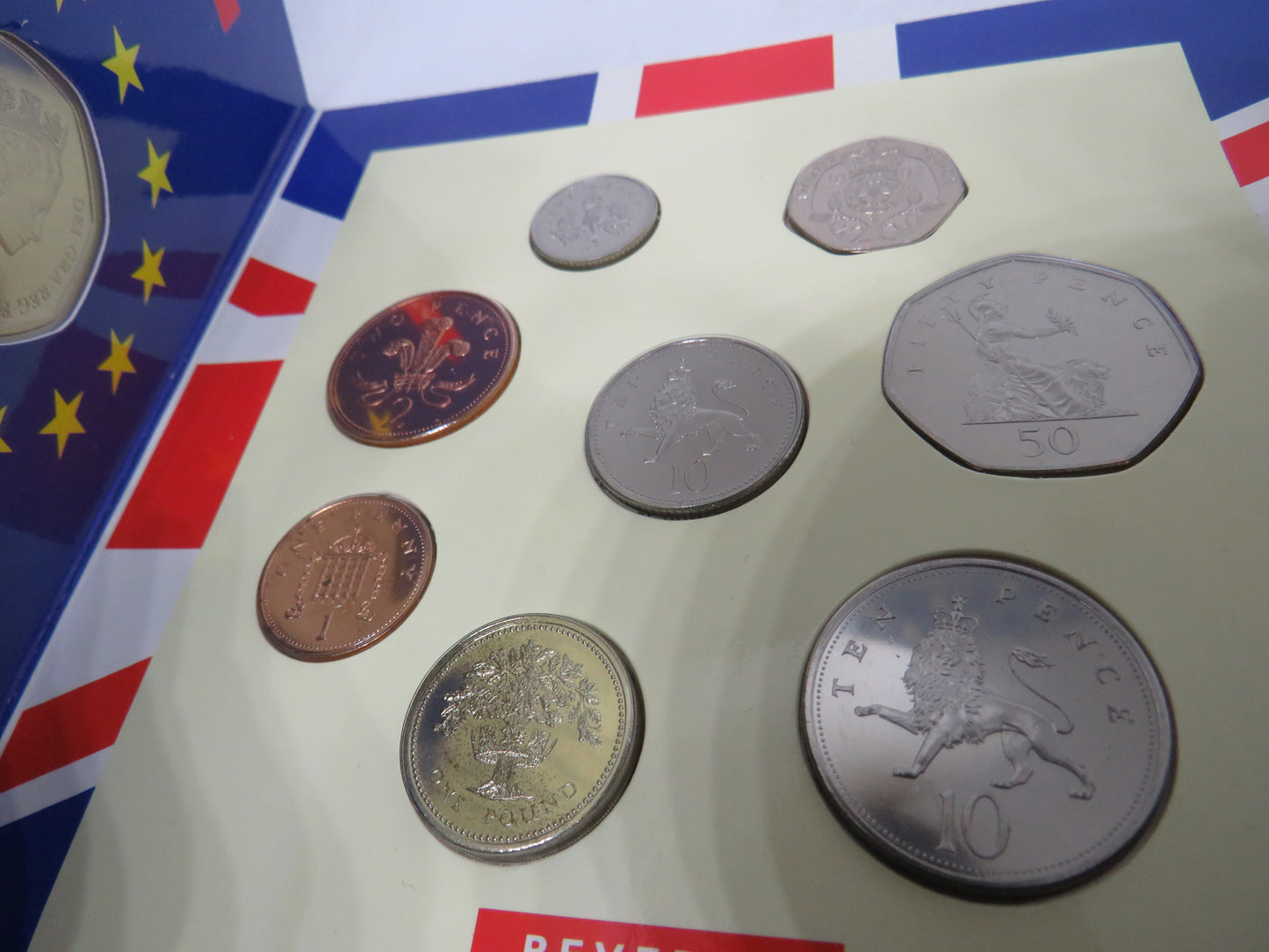 1992 United Kingdom BUNC Coin Collection Which Includes The 1992-93 EEC 50p