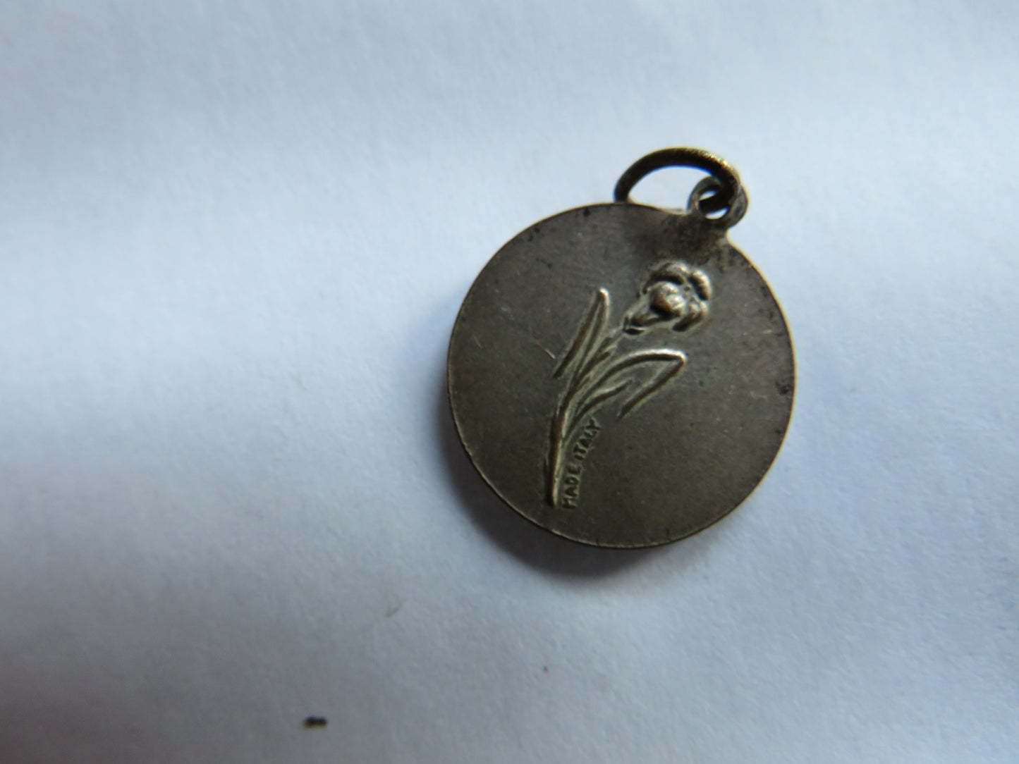 Antique Religious Italian Souvenir Pendant "St Christopher"