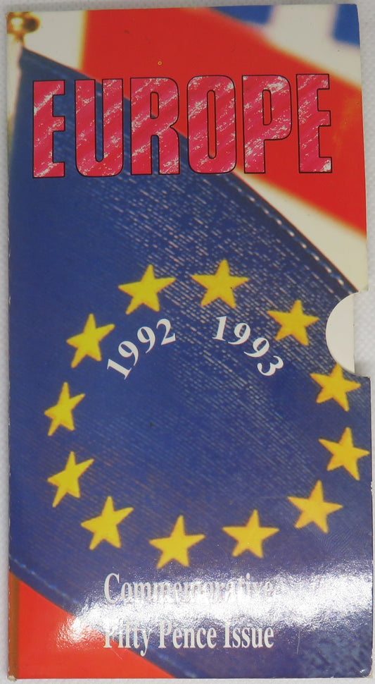 1992-1993 EEC Europe Commemorative Fifty Pence Coin Issue Pack