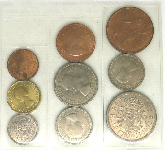 1953 Queen Elizabeth II Uncirculated Coin Set - Great Britain