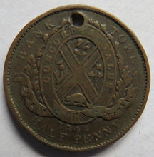 Load image into Gallery viewer, 1844 Province Of Canada Bank Of Montreal Halfpenny Bank Token
