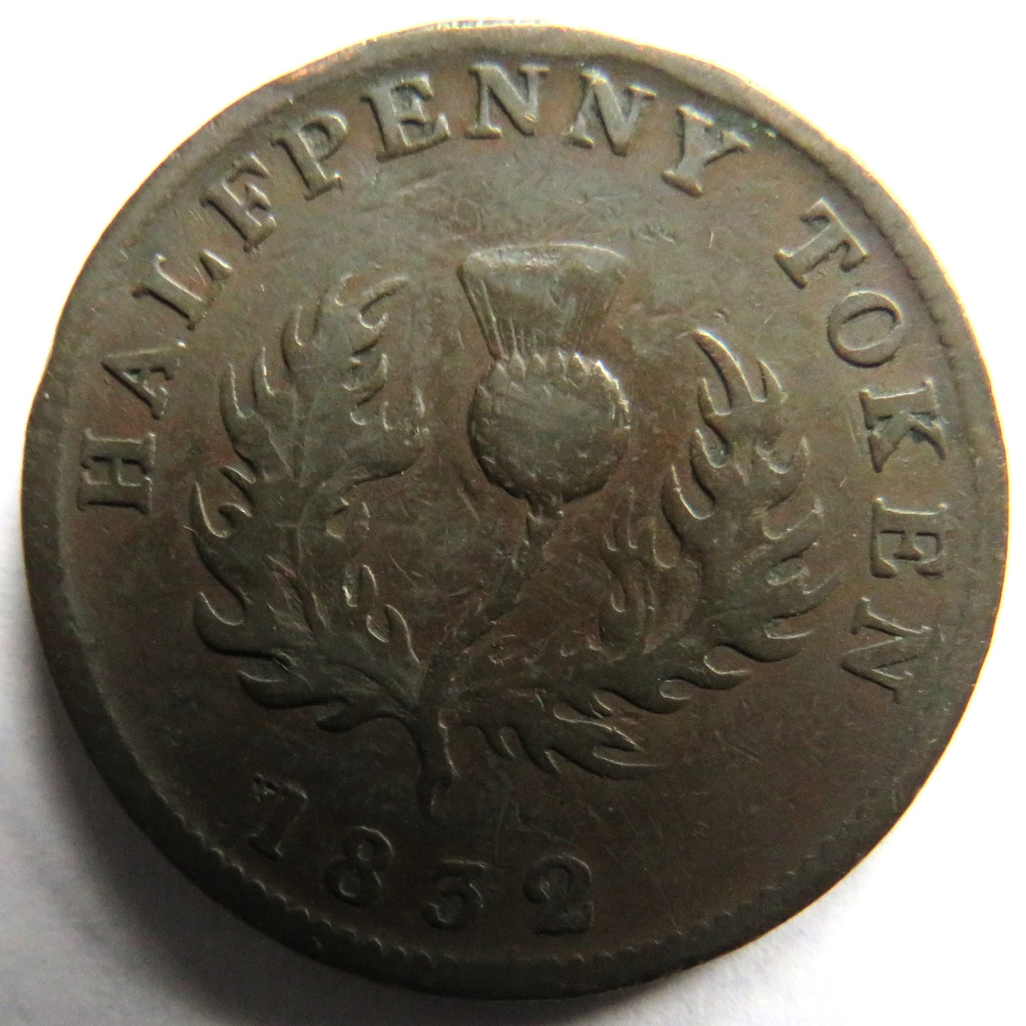 1832 Province Of Nova Scotia Halfpenny Token