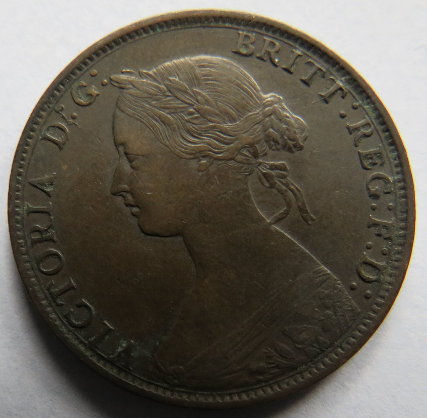 1861 Queen Victoria Nova Scotia One Cent Coin